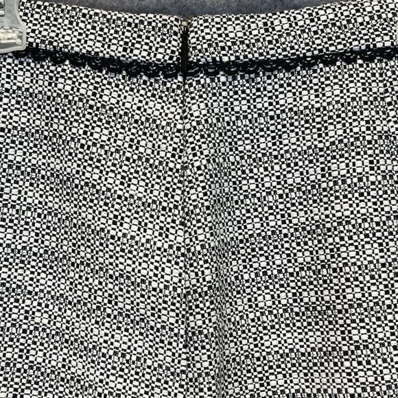 NWT KARL LAGERFELD Skirt Womens Size 16 Black White Tweed A-Line Mini Flat Front - Picture 9 of 16